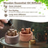 Wshxjzyay 3 Pieces Wood Diffuser for Essential Oils, Aromatherapy Diffuser Black Walnut Wood for Home Office Bedroom