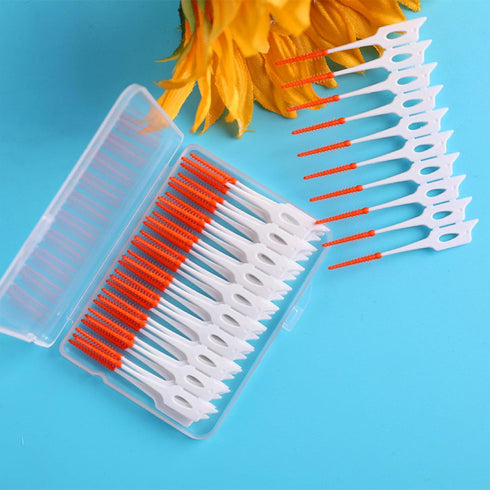 Ndzefan 160PCS Portable Silica Gel Toothpick Toothbrush, Soft for Adults and Children, Teeth Cleaning Tool (Red)