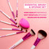 Ruby Kisses 9PCS Makeup Brush Set, Includes Powder, Blending, Eyeshadow, Eyebrow, Eyeliner Brushes and Sponge