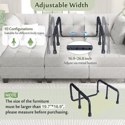 Stand Assist, Chair Lift Assist Devices for Seniors Elderly, Mobility Standing Aid Rail for Couch, Chair Assistance
