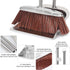 SUTINE Broom and Dustpan Set for Home, 56" Upright Long Handle, Heavy Duty Stainless Steel Dust Pan for Indoor Outdoor