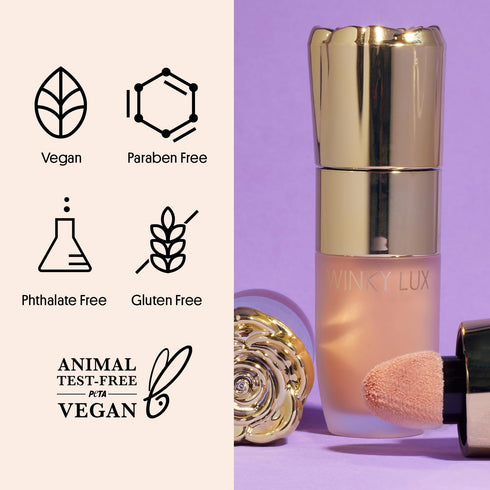 Winky Lux Cheeky Rose Liquid Highlighter, Gel Cream Blush Wand, Long Lasting Weightless Pigment, Moonlight