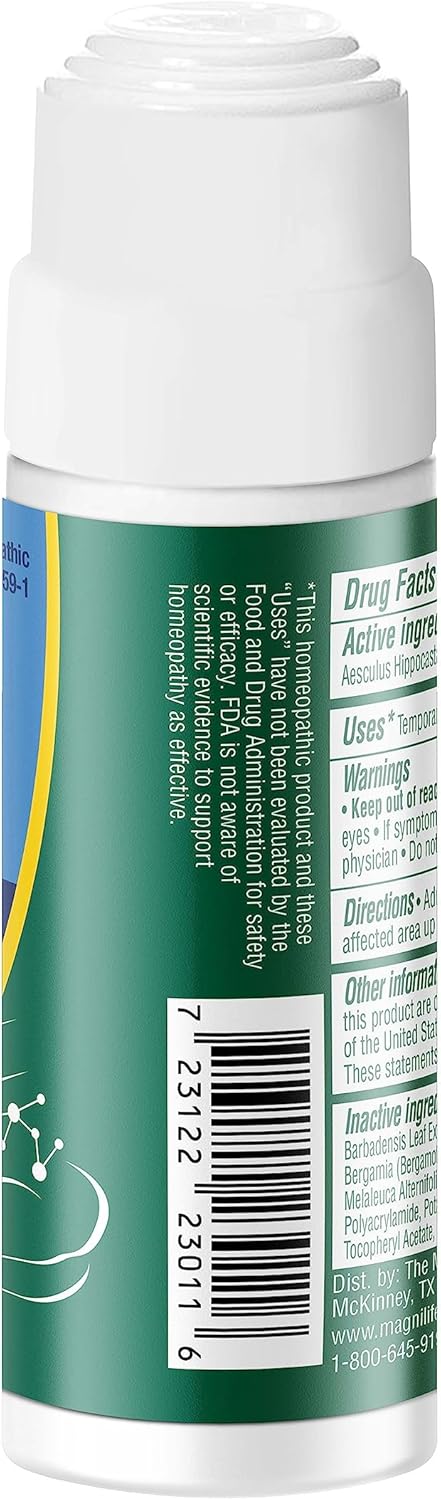 Magnilife Nerve Relief Roll On, Maximum Strength Topical Pain Reliever for Feet, Legs, Hands & Arms, 3 Oz, Easy