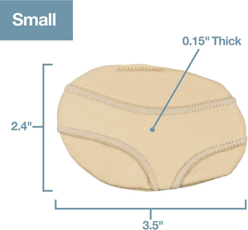 ZenToes Ball of Foot Pads - Metatarsal Gel Cushions for Pain Relief, 1 Pair (Small, Women 5-7, Men 6-8)