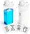Laundry Detergent Dispenser - 2 Pack, 98 oz with 4 Removable Labels, BPA Free & PET Plastic for Organization