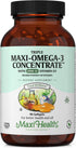 Maxi Health Omega 3 Supplement - Omega-3 Fish Oil Triple Concentrate w/ Vitamin D3 - 90 Softgels for Heart, Brain,