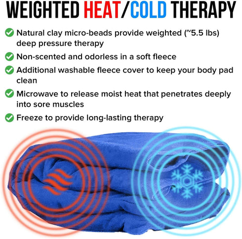 XL Heating Pad for Neck, Shoulders, and Back, Microwavable Natural Moist Heat Therapy Pad, 22x13”