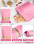 100 Pack Smell Proof Bags, 5.9"x8.6" Resealable Bags with Matte Window, Foil Pouch Stand Up Sealable Bags for Packaging (Pink)