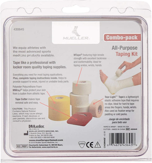 MUELLER Sports Medicine All-Purpose Taping Kit, All-In-One for Fast & Effective Taping