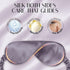 OLESILK Silk Sleep Mask Eye Mask Blindfold with Double Layer Silk Filling, Elastic Strap, Charcoal, Luxury Bag & Ear