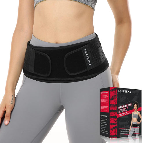 Sacroiliac SI Hip Belt for Women and Men, Adjustable Lower Back Support Brace for Hip Pain Relief, Sciatica Pelvis Brace