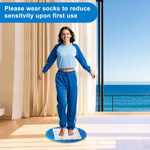 YooYuan Foot Massager Mat, Manual Massage Tool with Magnetic Therapy Acupressure Disc for Feet Relaxation, Foot Relieve