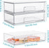 Vtopmart 12''W Clear Stackable Storage Drawers, 2 Pack Acrylic Organizers for Makeup and Beauty Supplies
