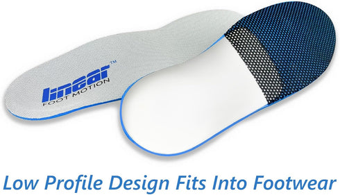 Linear Foot Motion Prescription-Grade Orthotic Insoles by High Arch Support Inserts for Men & Women Plantar Fasciitis