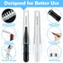 120Pcs Interdental Brushes - 360° Bendable Soft Bristles for Gum Braces Oral Teeth Cleaning Tool (Black, White)