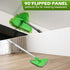 RONSUNG 82'' 4 4 Wall Cleaner Triangle Mop with Long Handle - Wall Scrubber, Cleaning Washer Tool with Microfiber