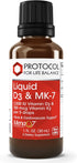 Protocol Liquid D3 & MK-7 Supplement, Bone Density & Immune System Support, Non-GMO, 163 Servings