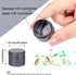 Small Pill Case, Metal Waterproof Pill Box, Round Aluminum Alloy Storage Organizer for Vitamins (Gray)