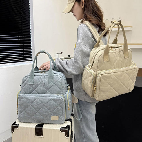 KMGDM Backpack 34x34x17cm Mom Bag Multi Compartment Diaper Bag for Women Splashproof Travel Bag Lightweight Shoulder