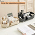 Large Spinning Makeup Organizer for Vanity, Rotating Cosmetic Storage with Brush Holder, Countertop Makeup Display