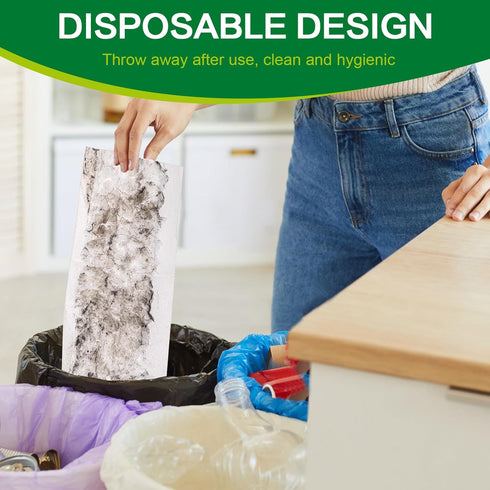 YHOVID (60 Count) XL Heavy Duty Dry Sweeping Cloths Compatible with Sweeper Mop, Microfiber Duster Mop Pads Refills