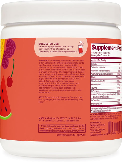 Get-Going Pre-Workout Drink Mix, Fruit Punch Flavored, 30 Servings