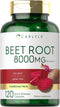 Carlyle Beet Root Capsules | 8000 mg | 120 Count | Non-GMO, Gluten Free Supplement
