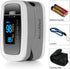 AccuMed CMS-50D1 Fingertip Pulse Oximeter, Blood Oxygen Sensor SpO2, Portable with LED Display