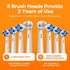 R2 8 5 Bitvae Rotating Travel Electric Toothbrush, Professional Brush Heads, Carrying Case, Teeth Care Modes, Pressure