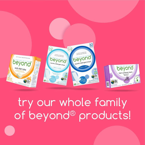 Beyond Laundry Detergent Strips - Fresh Linen, Eco-friendly, Hypoallergenic, 32 Dissolvable Strips