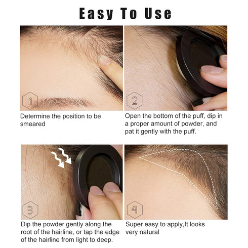 Root Touch Up Powder for Thinning Hair - Hairline Shadow and Gray Coverage #01 Dark Brown