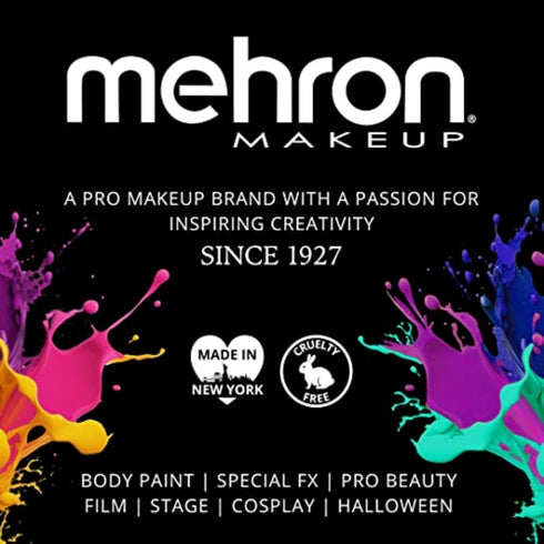 Mehron Makeup Liquid Makeup, Face Paint and Body Paint, 1 oz, Black, Air Brush Compatible