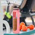 Glass Shaker Bottle, 34oz/1L BPA-Free Blender with 304SS Ball and Cleaning Brush for Protein Mixes