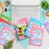 Funfery 100 pcs Pink Holographic Mylar Packaging Bags, Resealable Smell Proof Foil Pouch for Small Business (4x6In)