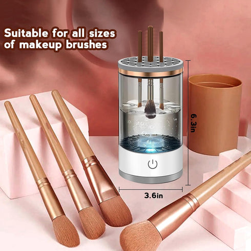 Electric Makeup Brush Cleaner Machine, Premium Automatic Spinning Tool for All Size Makeup Brushes