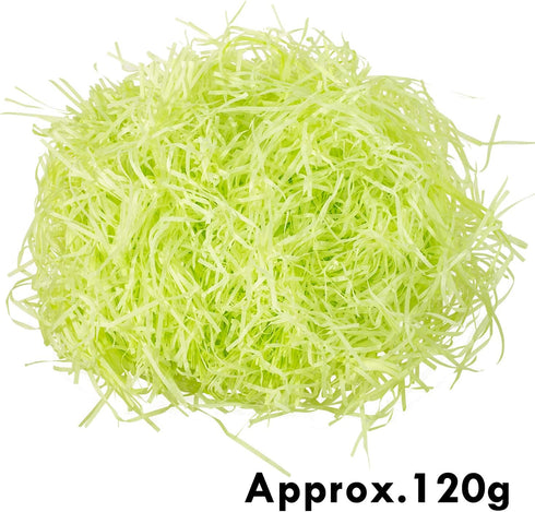 Whaline Basket Grass Craft Shredded Tissue Raffia Gift Filler Paper Shreds for DIY Gift Packaging, 120g, 4 Oz (Light