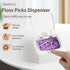 Dental Floss Picks Dispenser with Press Flip Top Cover, Compact Storage Case