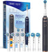 SEAGO Rotating Electric Toothbrush, 8 Brush Heads, 5 Modes, Rechargeable, IPX7 Waterproof, 2 Min Timer, Black