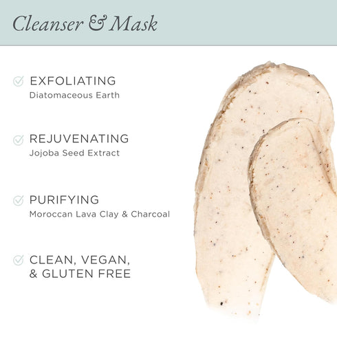 PÜR Minerals Face Clay Mask Stick, Exfoliating Deep Cleanser Joystick Clay Mask for Pores & Blackheads