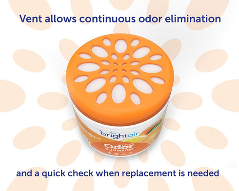 Bright Air 14 oz. Super Odor Eliminator, Mandarin Orange and Fresh Lemon Scent, Case of 6, Lasts Up to 90 Days