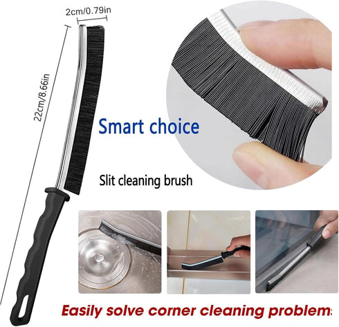 Crevice Cleaning Brush - 6 Pack Small Cleaning Brushes for Grout, Toilet, Shower Tile, and Household Use