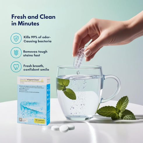 iSonic Ultrasonic Cleaning Tablet - For Clear Retainers, Night Guards, CPAP/BiPap Mask and Hose