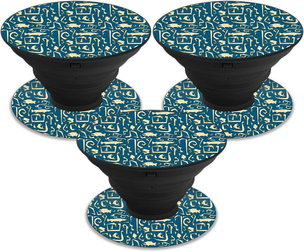 MightySkins 3 Pack Skin for PopSockets - Deco Fish | Unique Vinyl Decal Wrap Cover | Easy to Apply, Remove