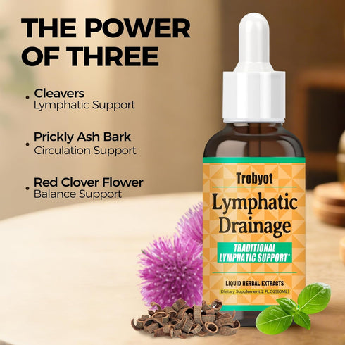 Trobyot Immune Formula,2fl oz Lymphatic Drainage Drops - Features Cleavers (Lymphatic), Prickly Ash Bark (Circulation)