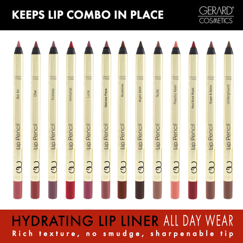 Gerard Cosmetics Lip Pencil (Bel Air) | Ultra Pigmented Matte Pink Lip Liner | Long Lasting Hydrating Formula | Cruelty