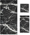 Naanle Black and White Marble Towel 3 Piece Set Bath Towels Set for