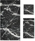 Naanle Black and White Marble Towel 3 Piece Set Bath Towels Set for