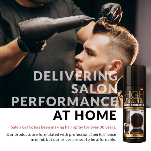 Salon Grafix High Beams Temporary Spray - Color Thickener, Black, Unisex, 2.7 oz Hair Color