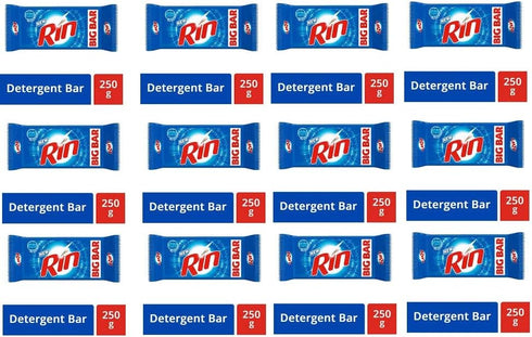 RIN Detergent Bar - 250 g (Pack of 12)