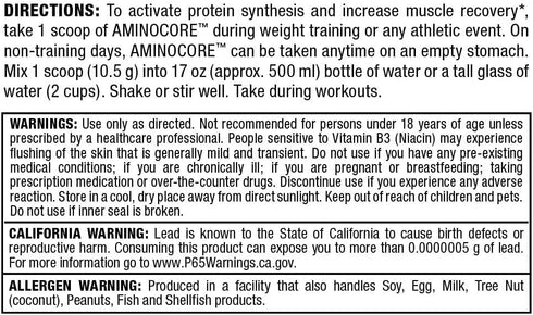 ALLMAX Nutrition AMINOCORE BCAA Powder, 8.18 Grams Amino Acids, Intra and Post Workout Recovery Drink, Gluten Free,